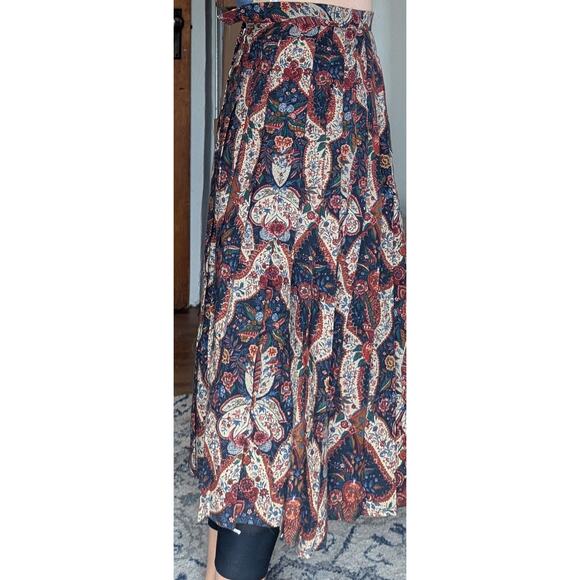 Rare Vintage Lillie Rubin x Oscar de la Renta Paisley Floral Maxi Boho skirt - Picture 2 of 6